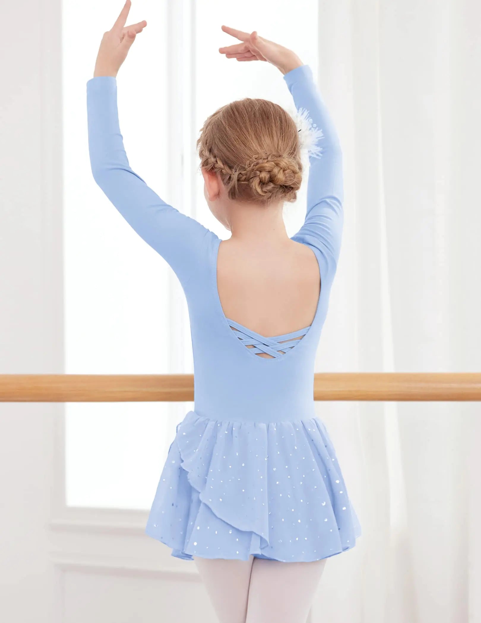 Arshiner Girls' Classic Long Sleeve Leotard Ballet Dress