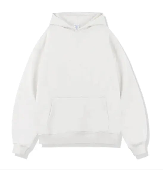 Buy ader-apricot Solid Color Loose Trendy Hoodies for Men