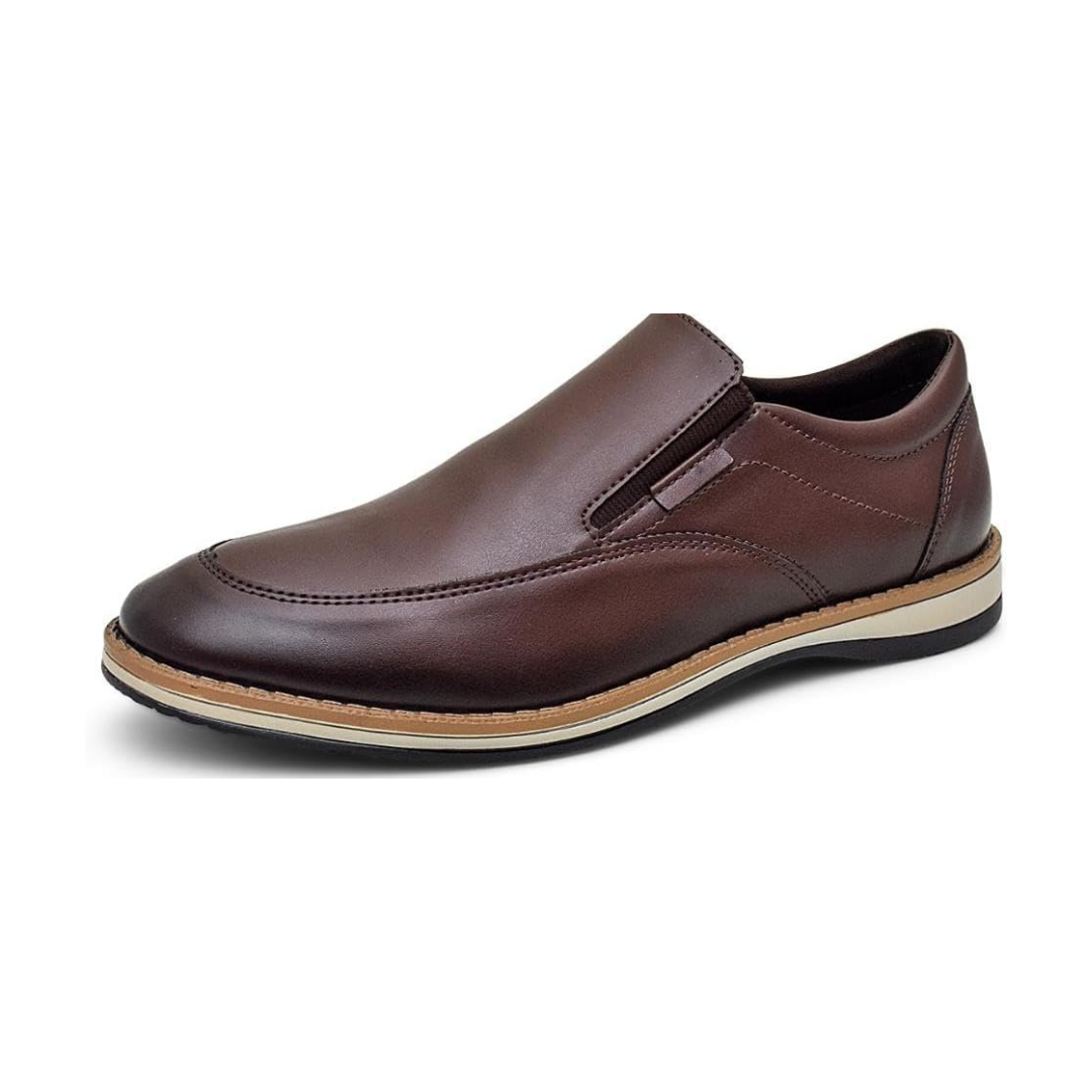 Sapato Masculino Slip On Marrom
