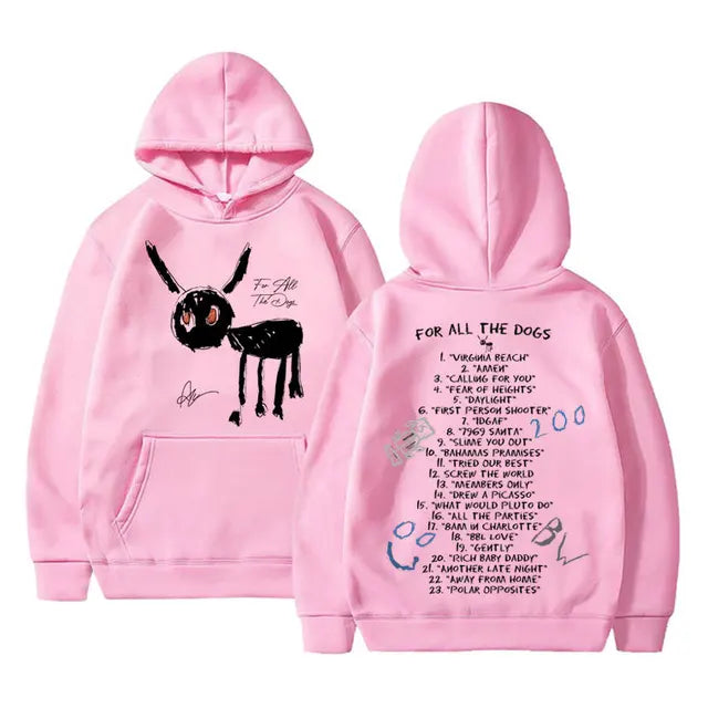 Buy pink Pullover Hooded Streetwear