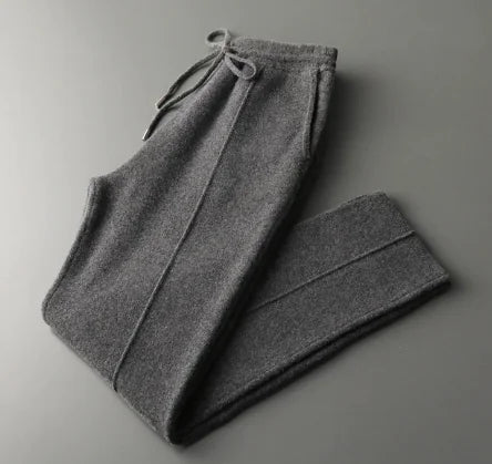 Buy gray Men Pure Wool Knitted Pants