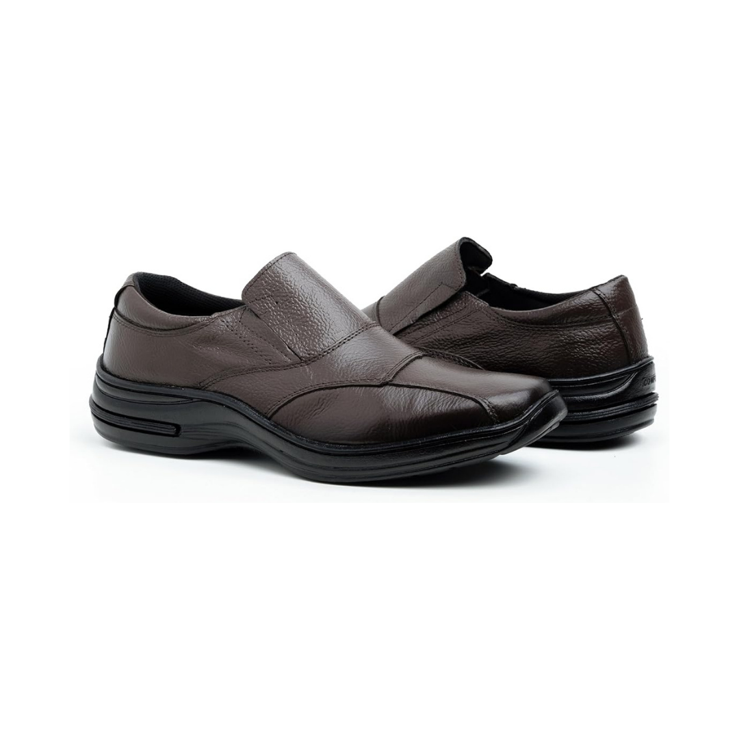 Sapato Masculino Slip On Marrom