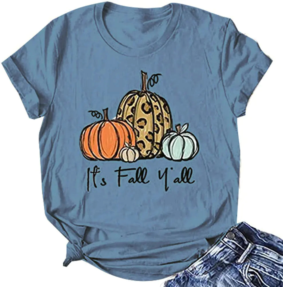 Halloween Pumpkin Graphic Tee for Women