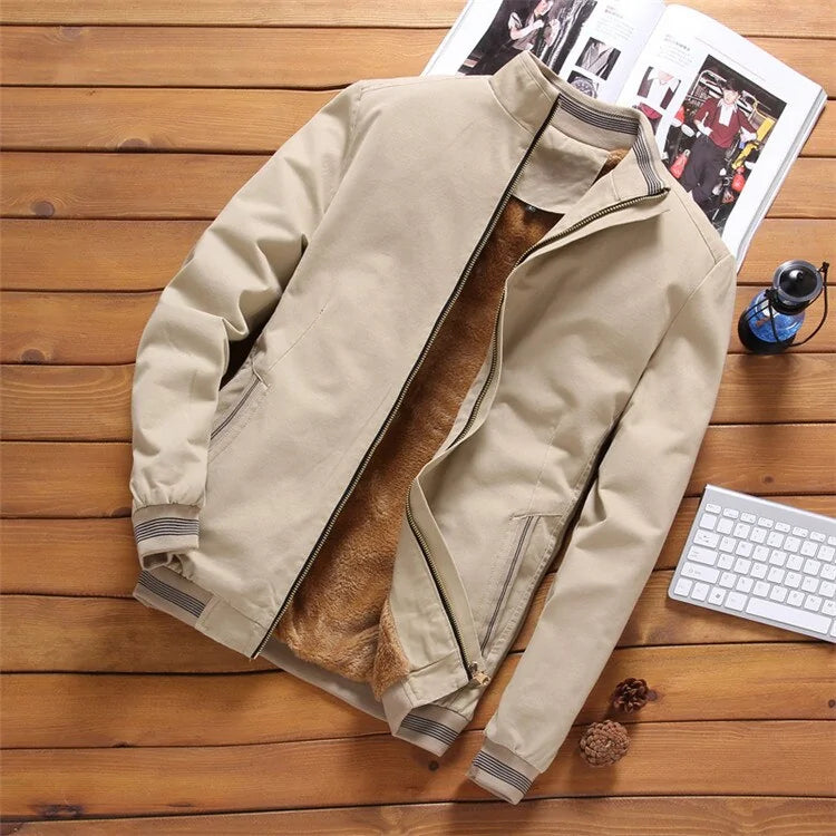 Buy light-khaki Men Fleece Jackets