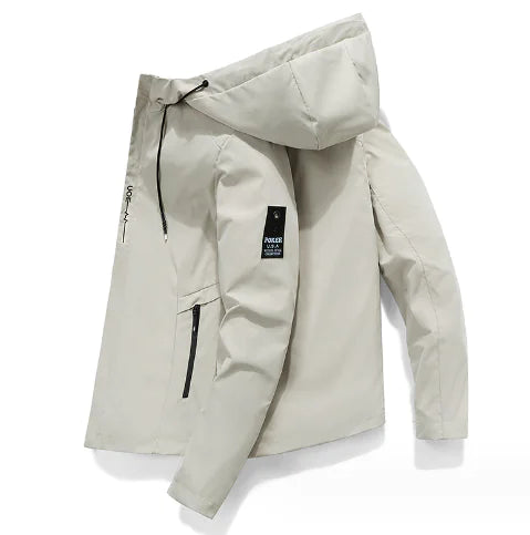 Buy white Windproof Zipper Jackets