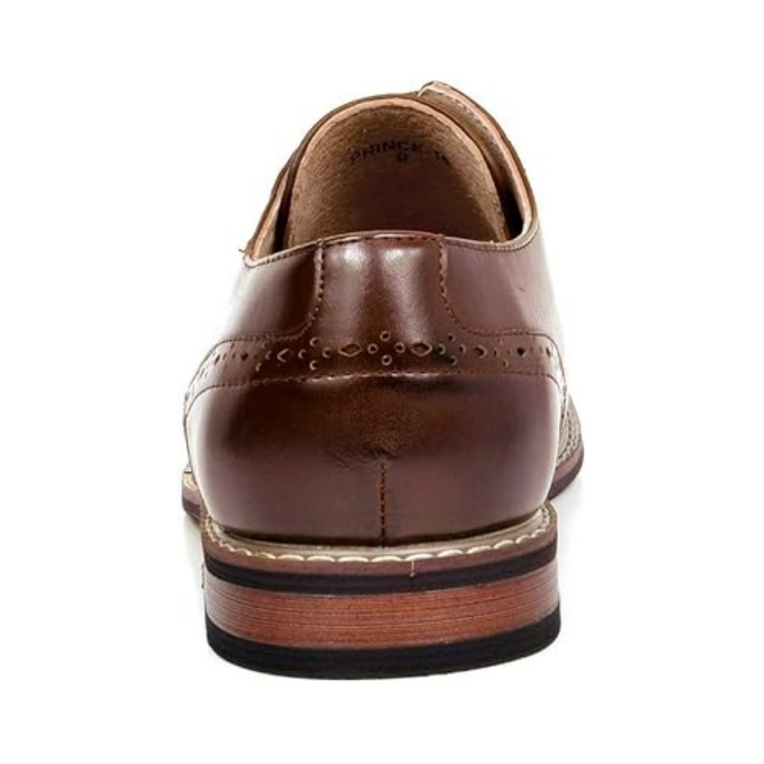 Sapato Masculino Brogue Marrom Couro com Cadarço