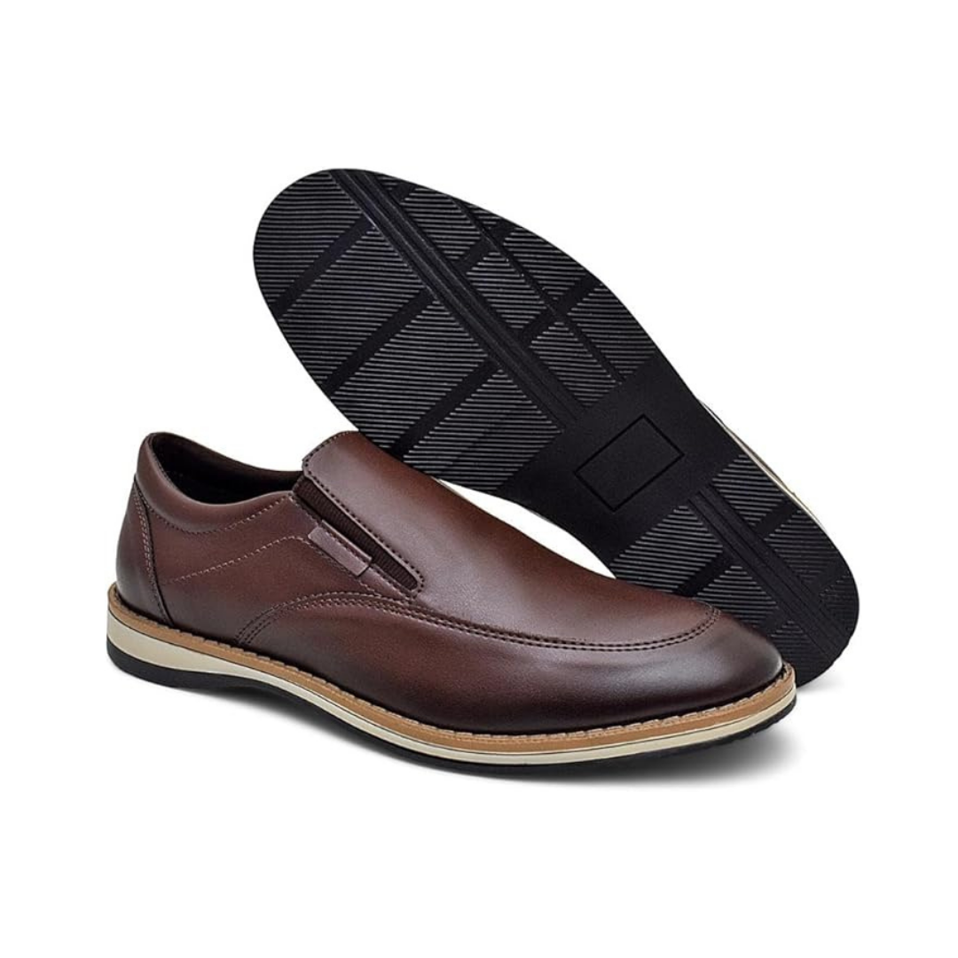 Sapato Masculino Slip On Marrom