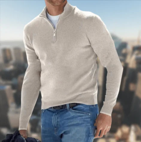 Buy beige Men&#39;s Long-Sleeved Cardigan