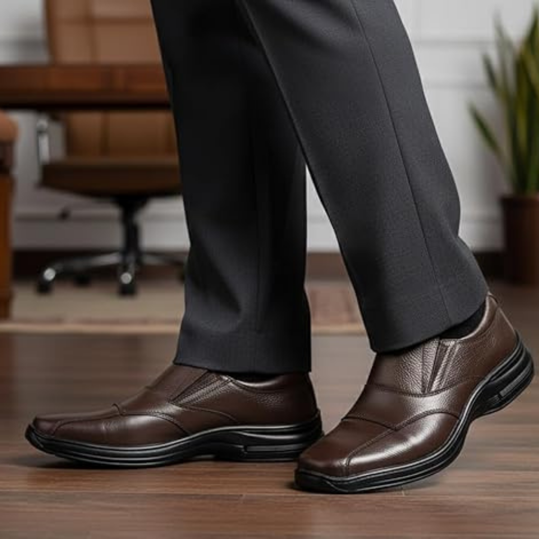 Sapato Masculino Slip On Marrom