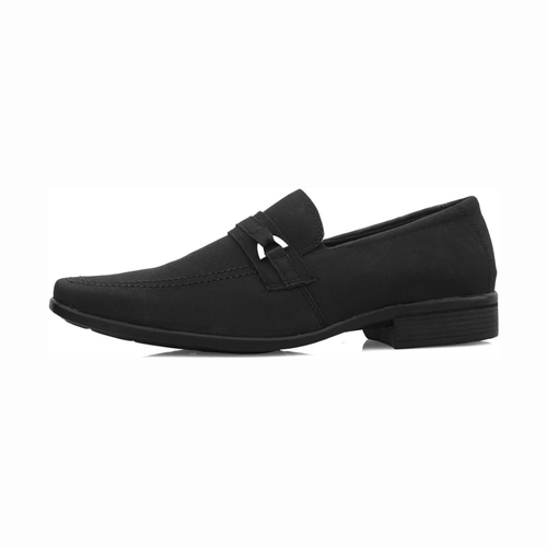 Mocassim Masculino Preto Camurça com Detalhe Metálico - Conforto e Elegância para o Dia a Dia