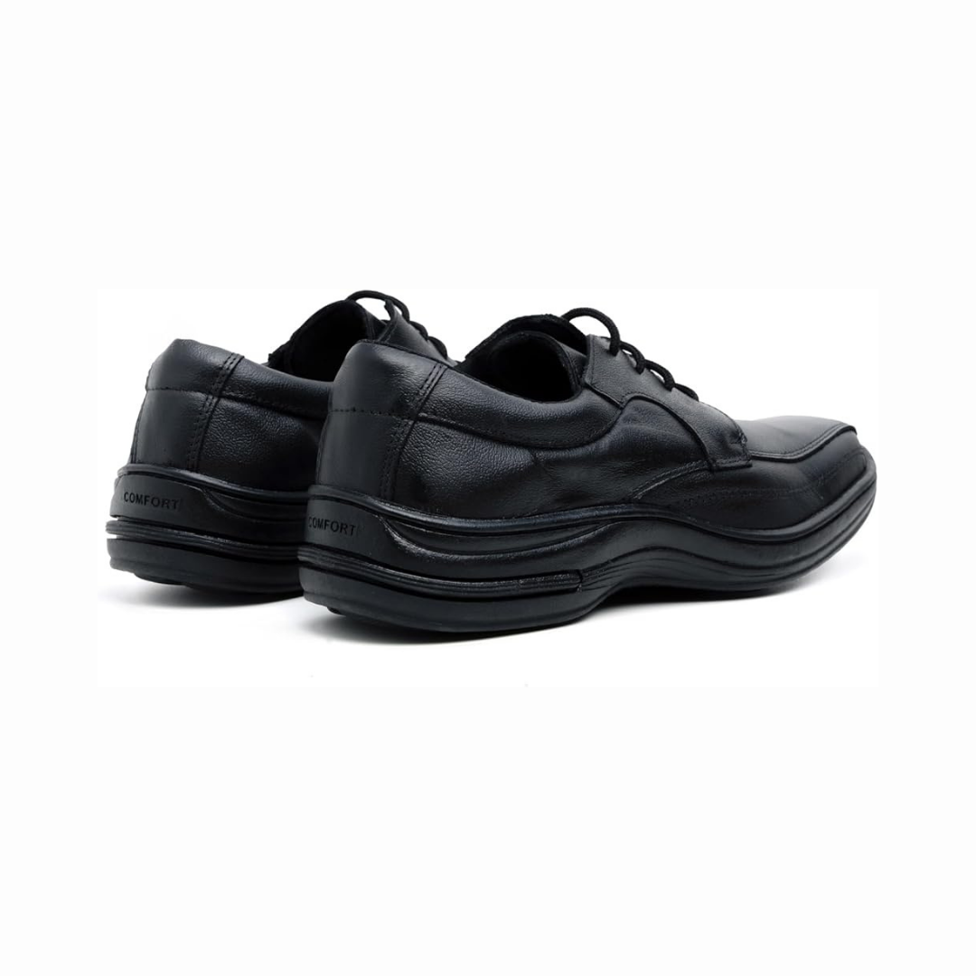 Sapato Masculino Preto com Cadarço e Sola Amortecida