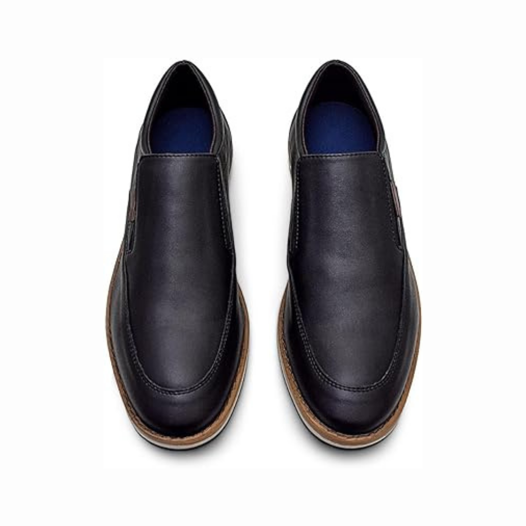 Sapato Masculino Slip On Preto em Couro Sintético