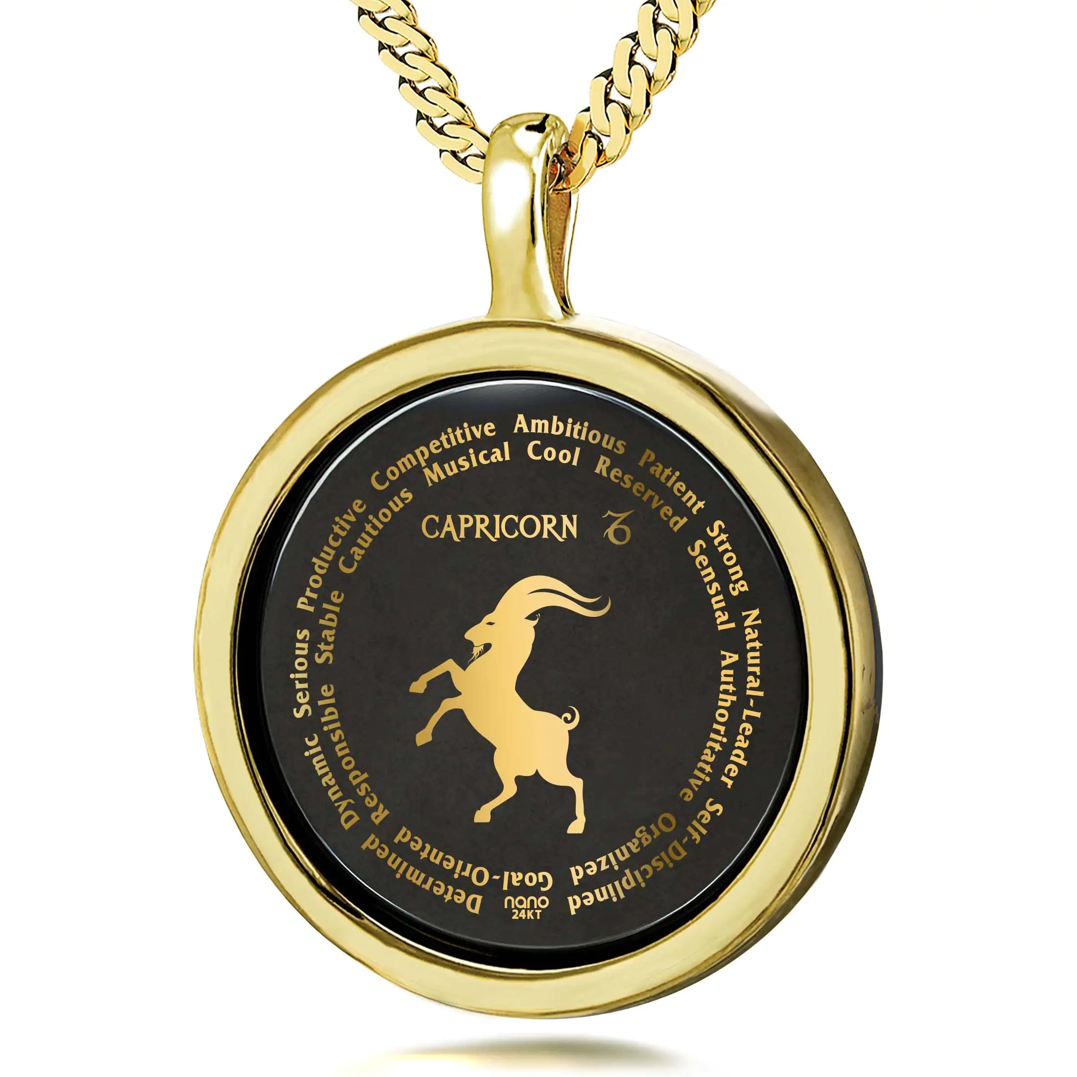 24k Gold Capricorn Zodiac Lovers Necklace