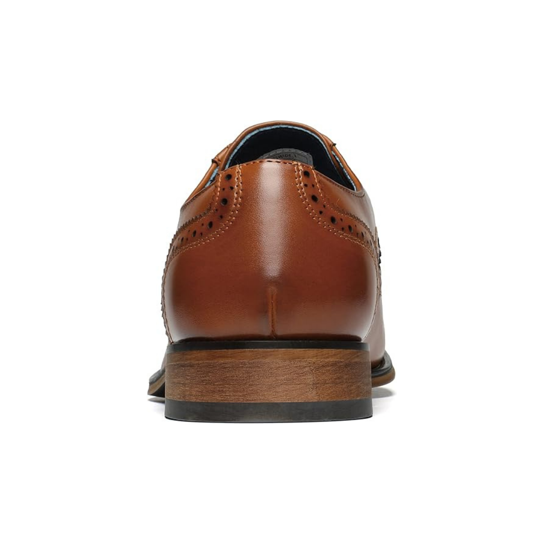 Sapato Social Masculino Oxford Brogue Marrom em Couro Legítimo