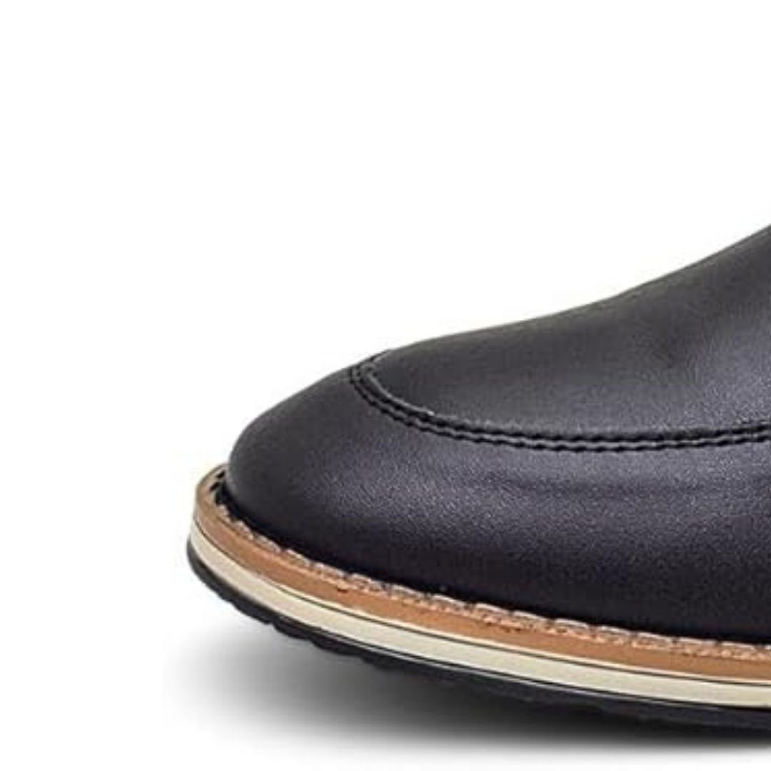 Sapato Masculino Slip On Preto em Couro Sintético