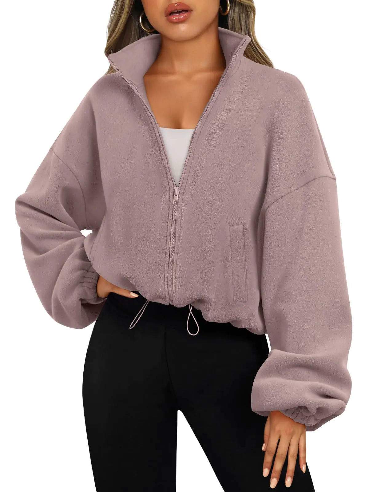 AUTOMET Women’s Zip-Up Sherpa Hoodie