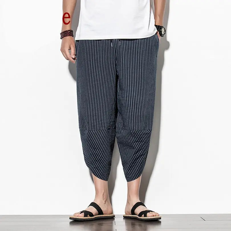 Men Chinese Style Casual Pants - 0