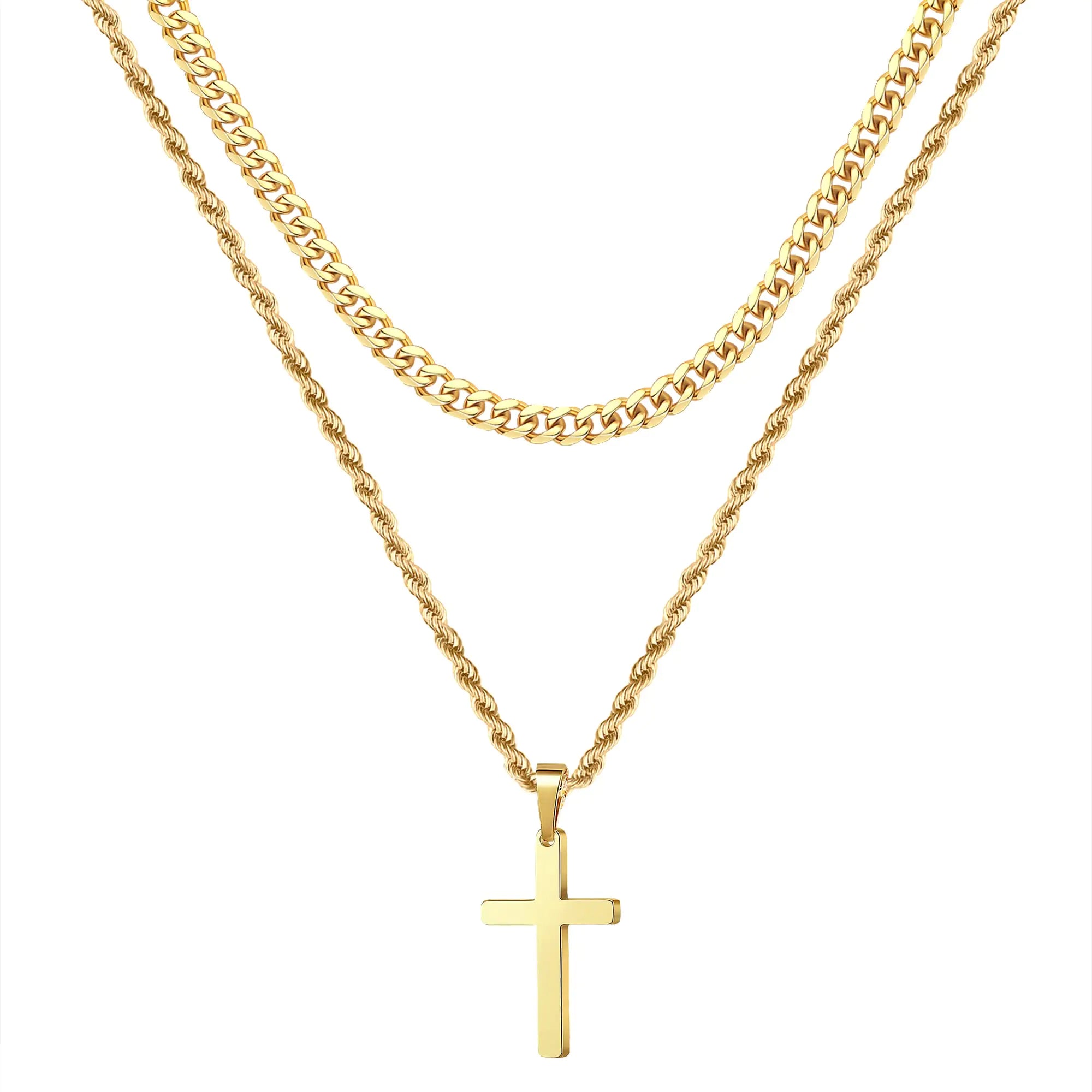 Men's Gold Cross Necklace