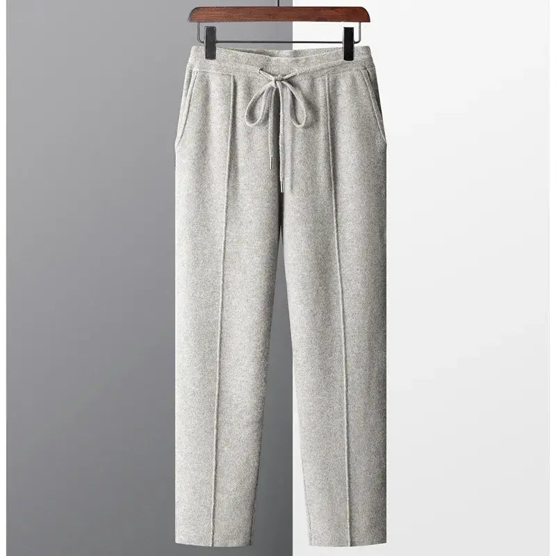 Men Pure Wool Knitted Pants - 0