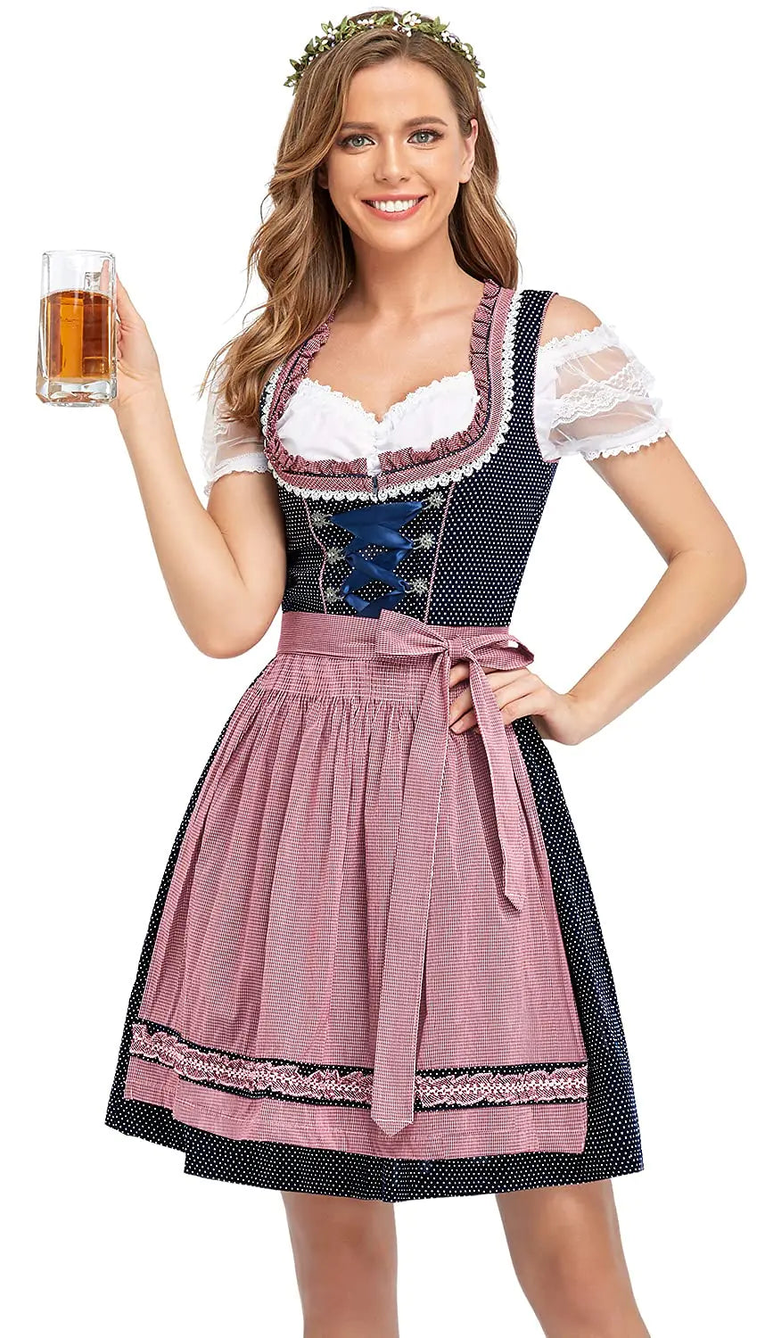 Women’s 3-Piece Bavarian Oktoberfest Dirndl Dress