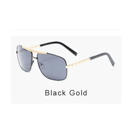 Buy black-gold Vintage Square Men Sunglasses