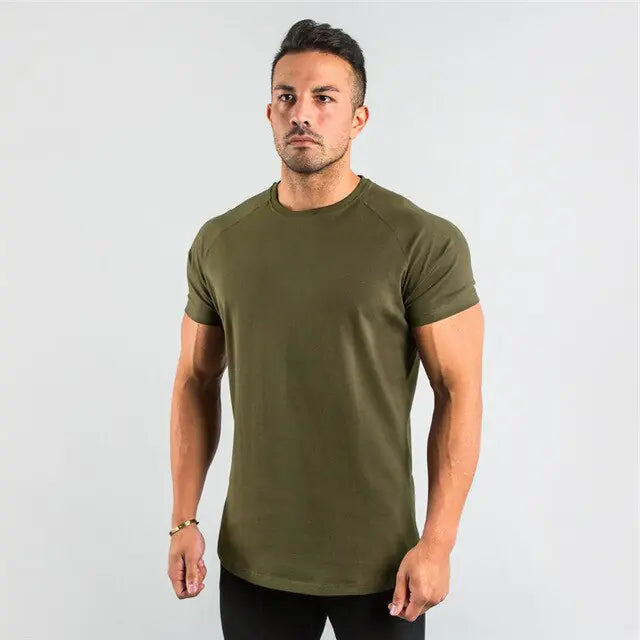 Buy army-green Muscle Top T-Shirts