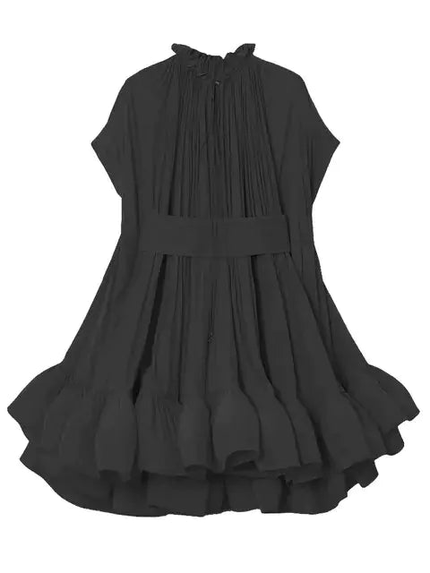 Buy black Asymmetrical Solid Mini Dresses For Women