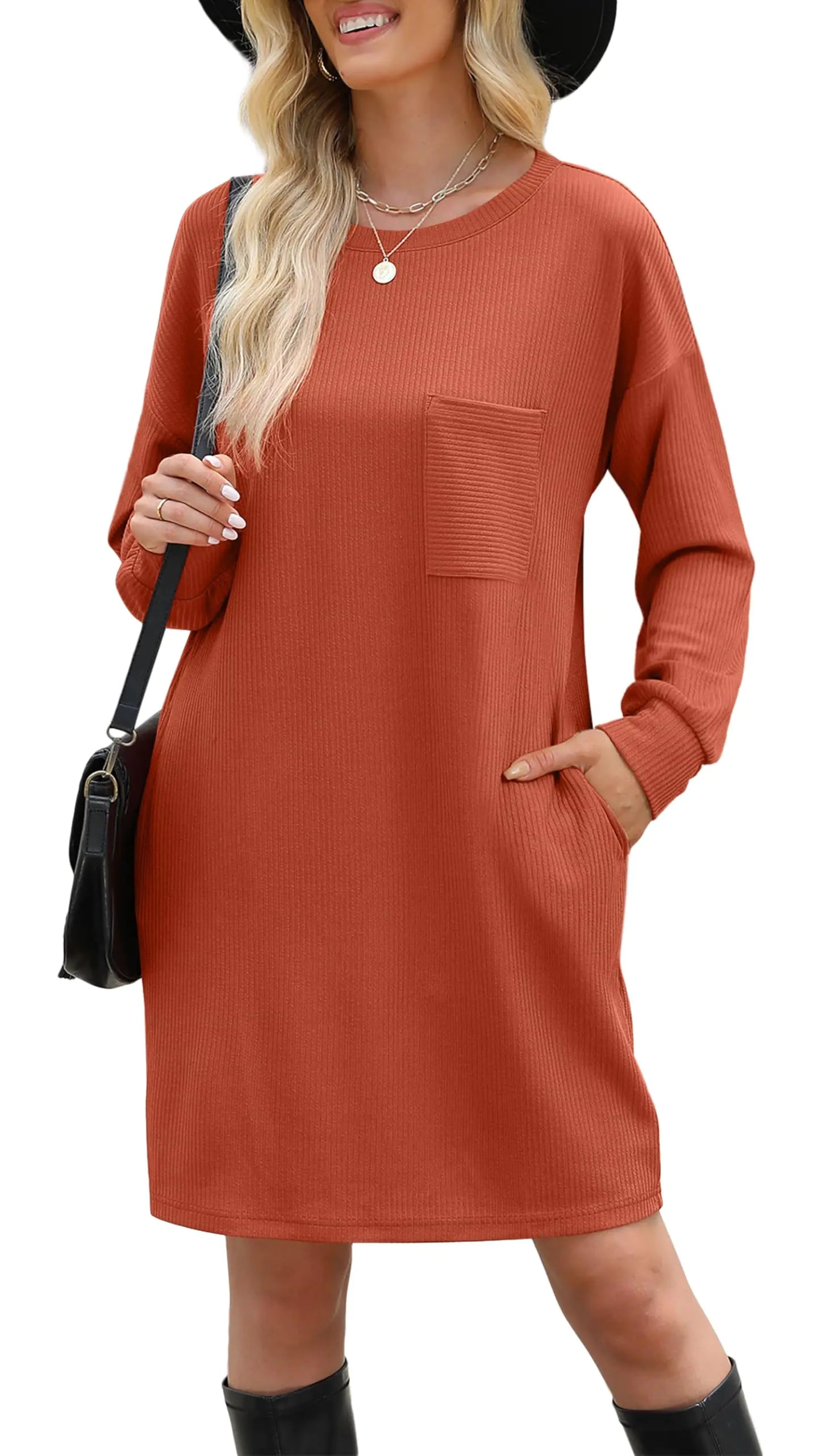 Women’s Long Sleeve Casual Mini Dress