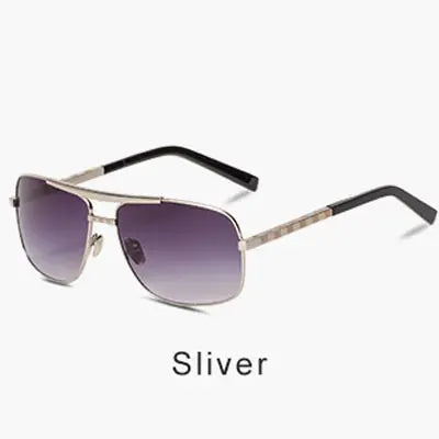 Buy sliver Vintage Square Men Sunglasses