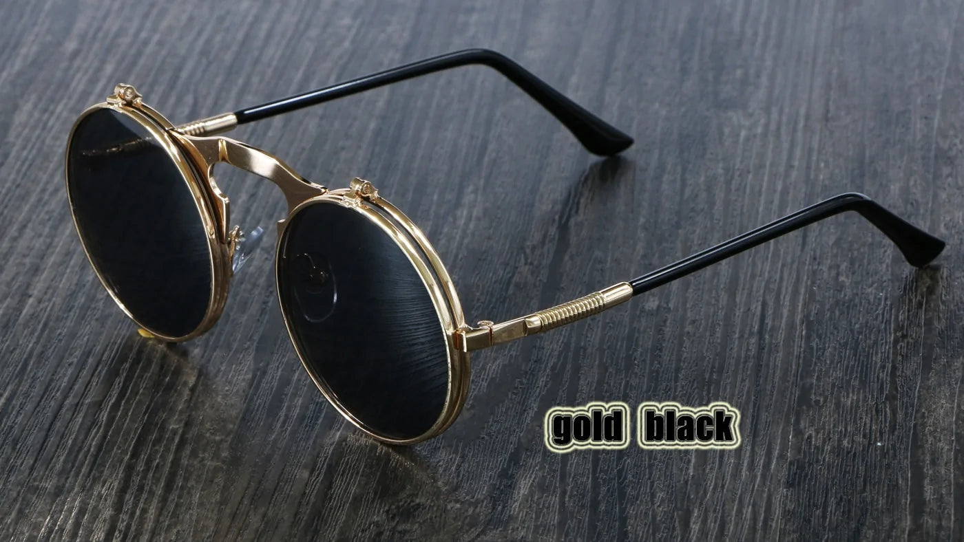 Buy gold-black Retro-Style Sunglasses