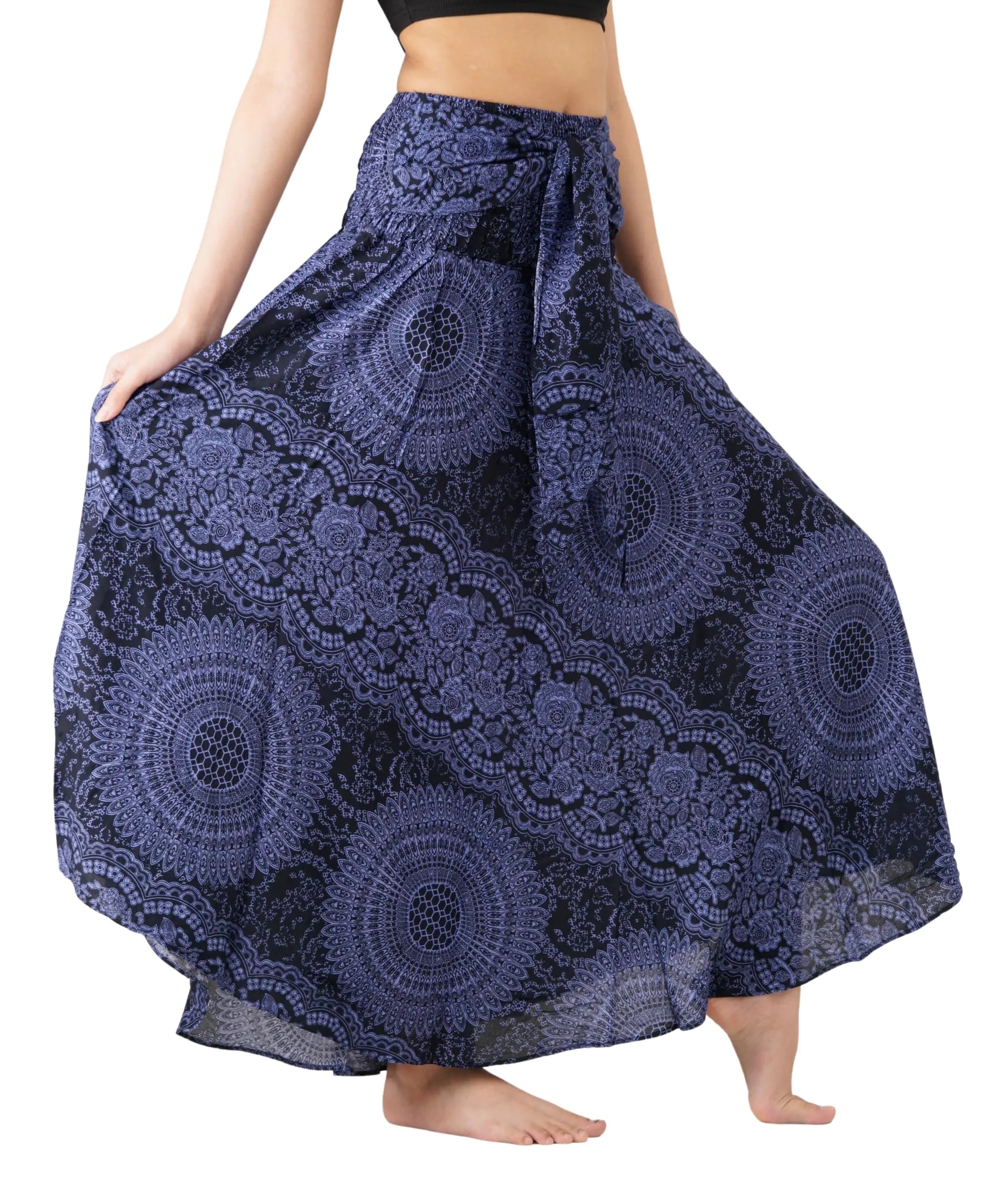 Plus Size Floral Maxi Boho Skirt