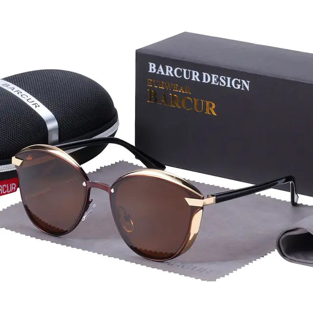 Buy brown-brown Luxury Polarized Sunglasses for Women