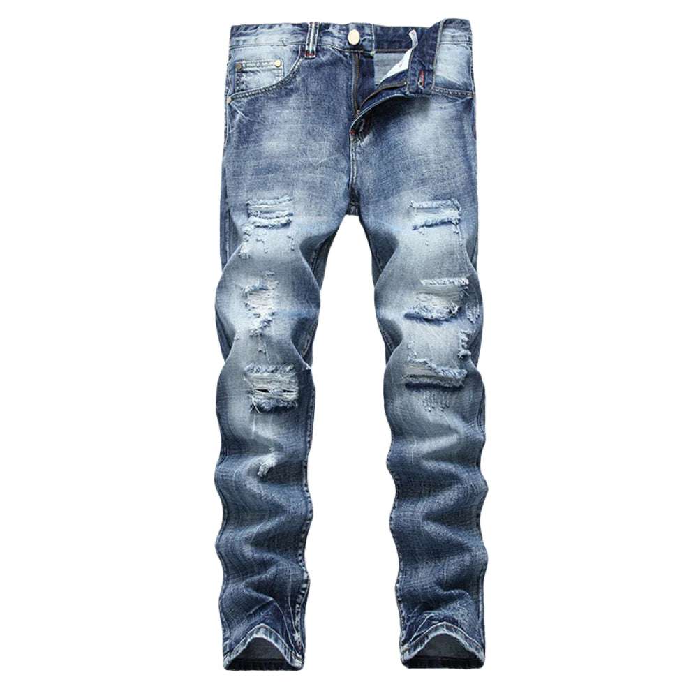 Men Fashionable Ripped Skinny Jeans