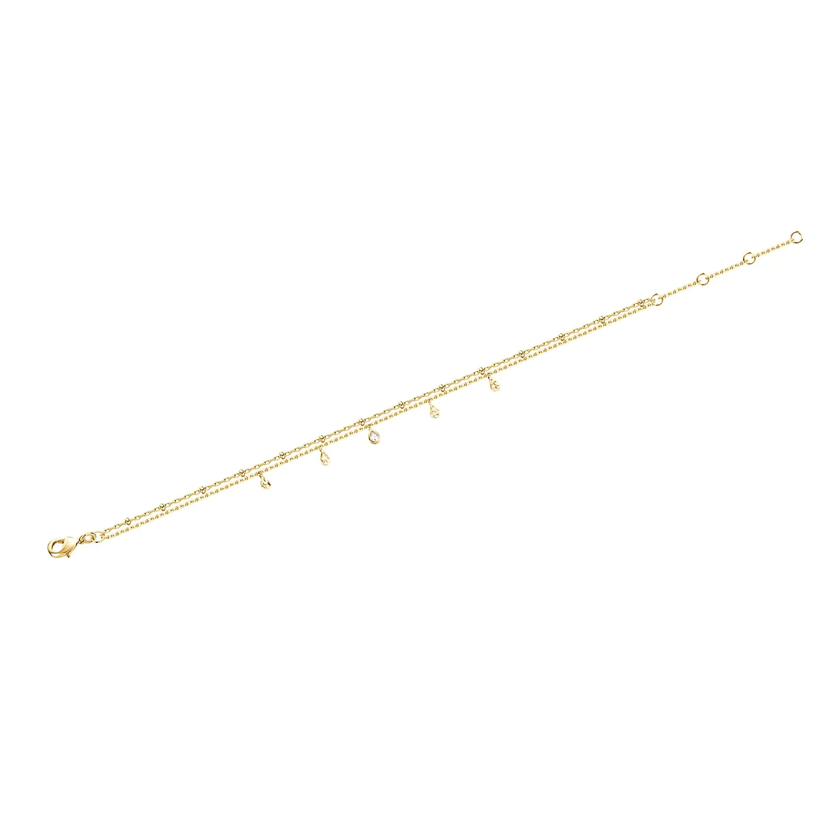 14K Gold Plated Beaded Infinity Bracelet - 0