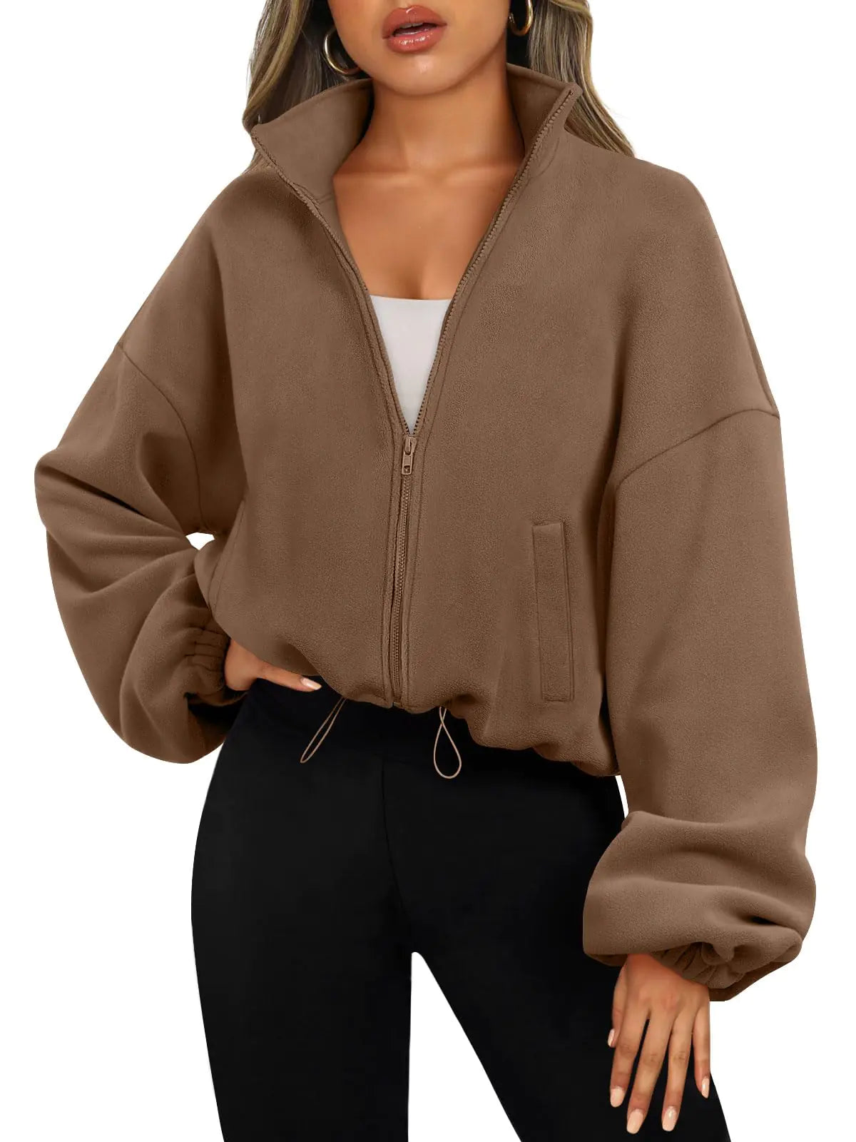 AUTOMET Women’s Zip-Up Sherpa Hoodie