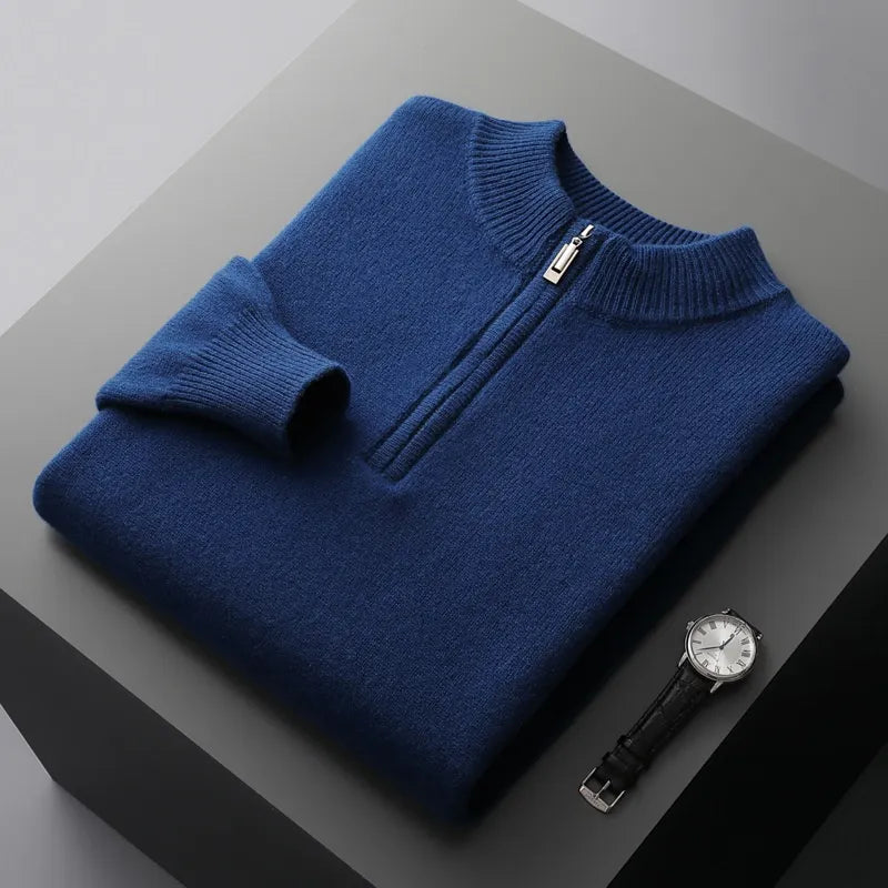 Buy seaweed-blue Men&#39;s Business Casual Wool Sweater