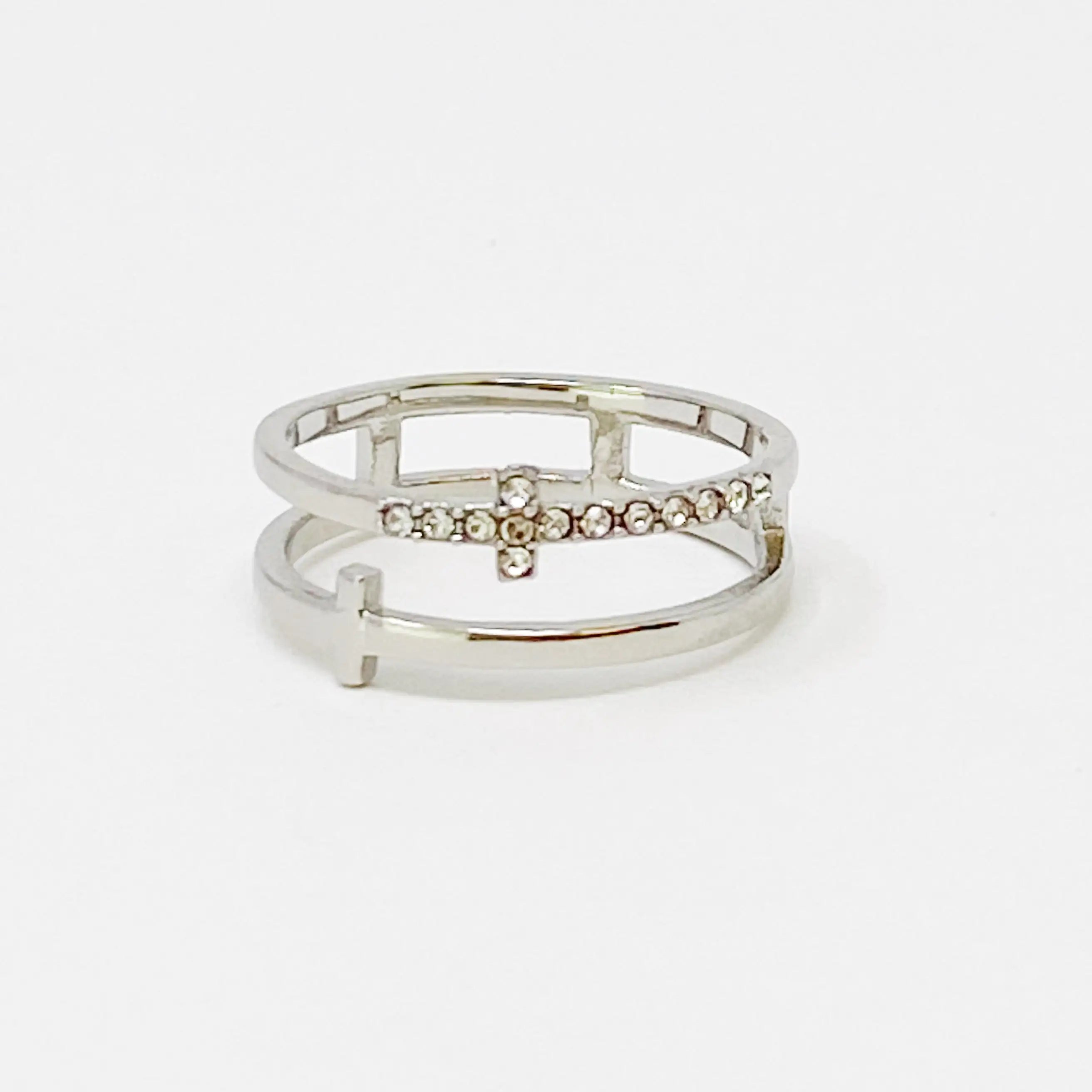 Forever Double Cross Ring