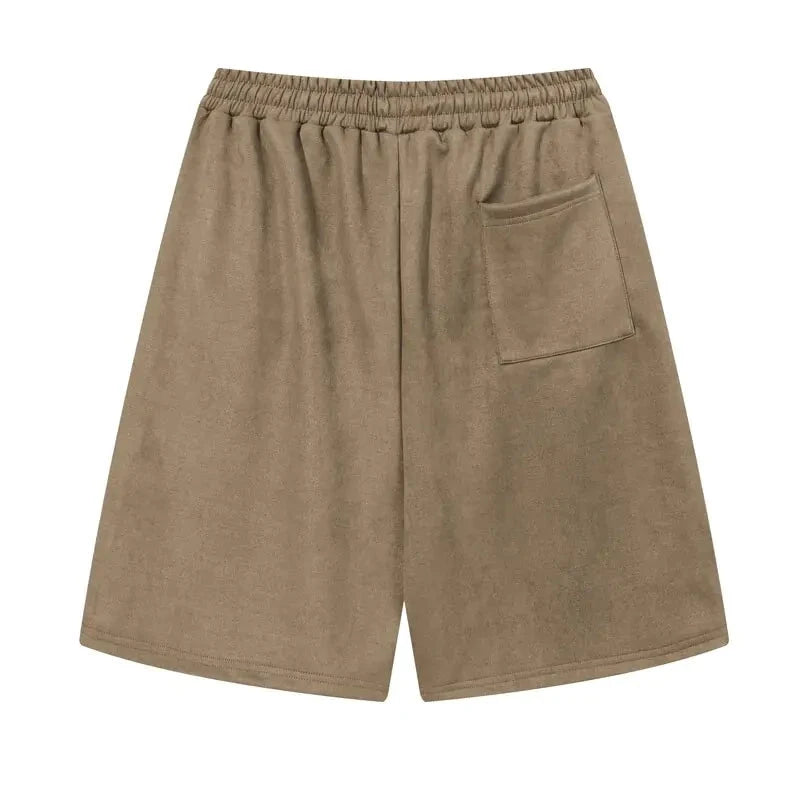 Harajuku Suede Shorts for Men - 0