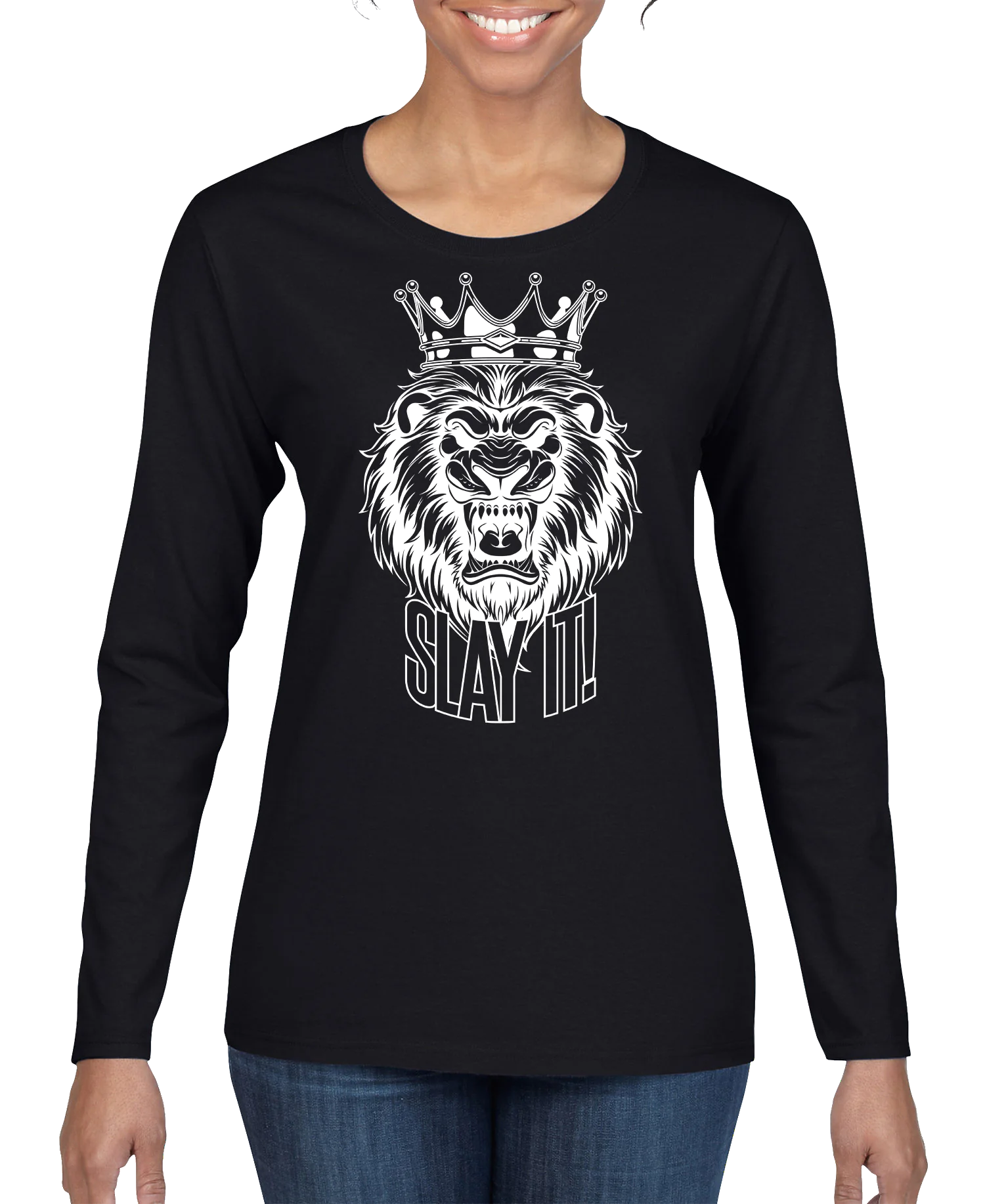 Buy black Slay It Women’s Long Sleeve Shirt