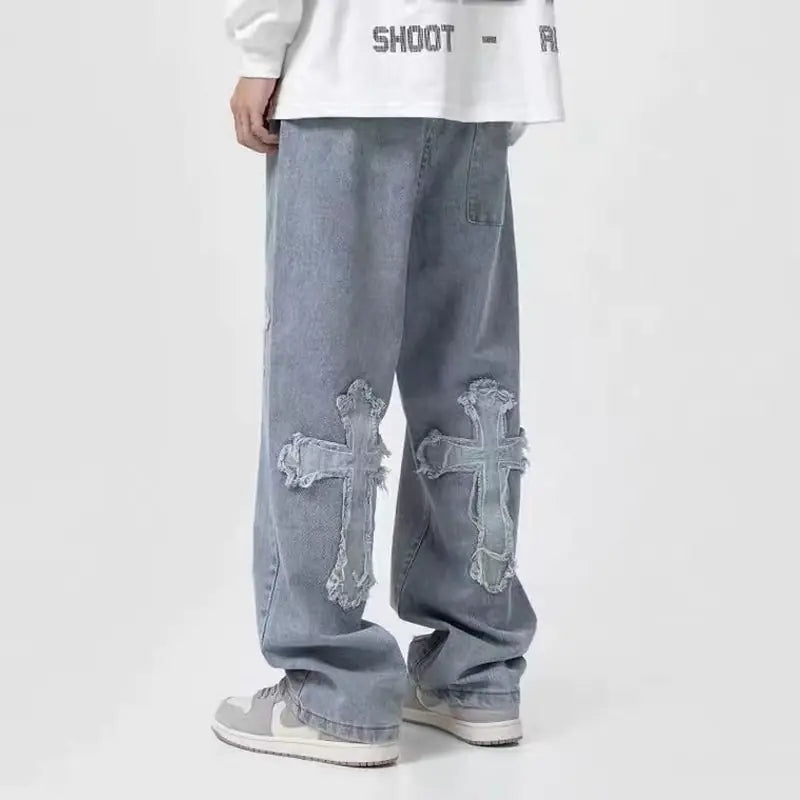 Men Streetwear Baggy Jeans - 0