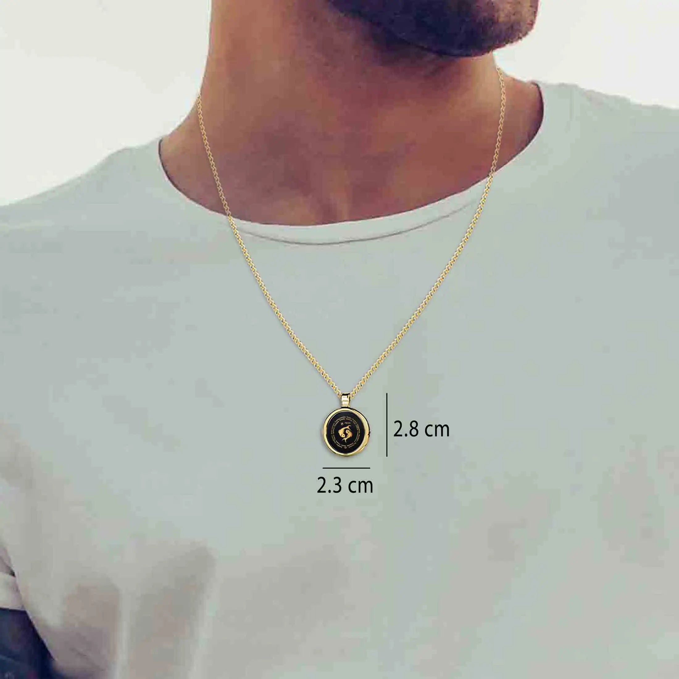 24k Gold Pisces Zodiac Necklace