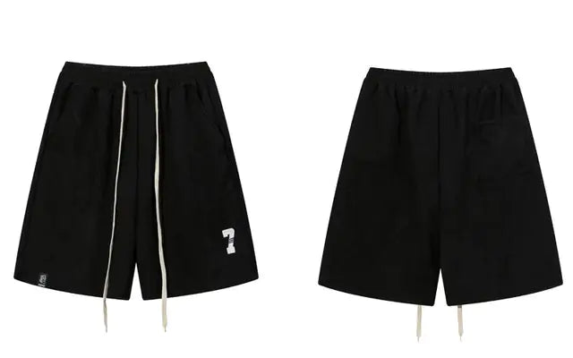 Buy black Harajuku Suede Shorts for Men