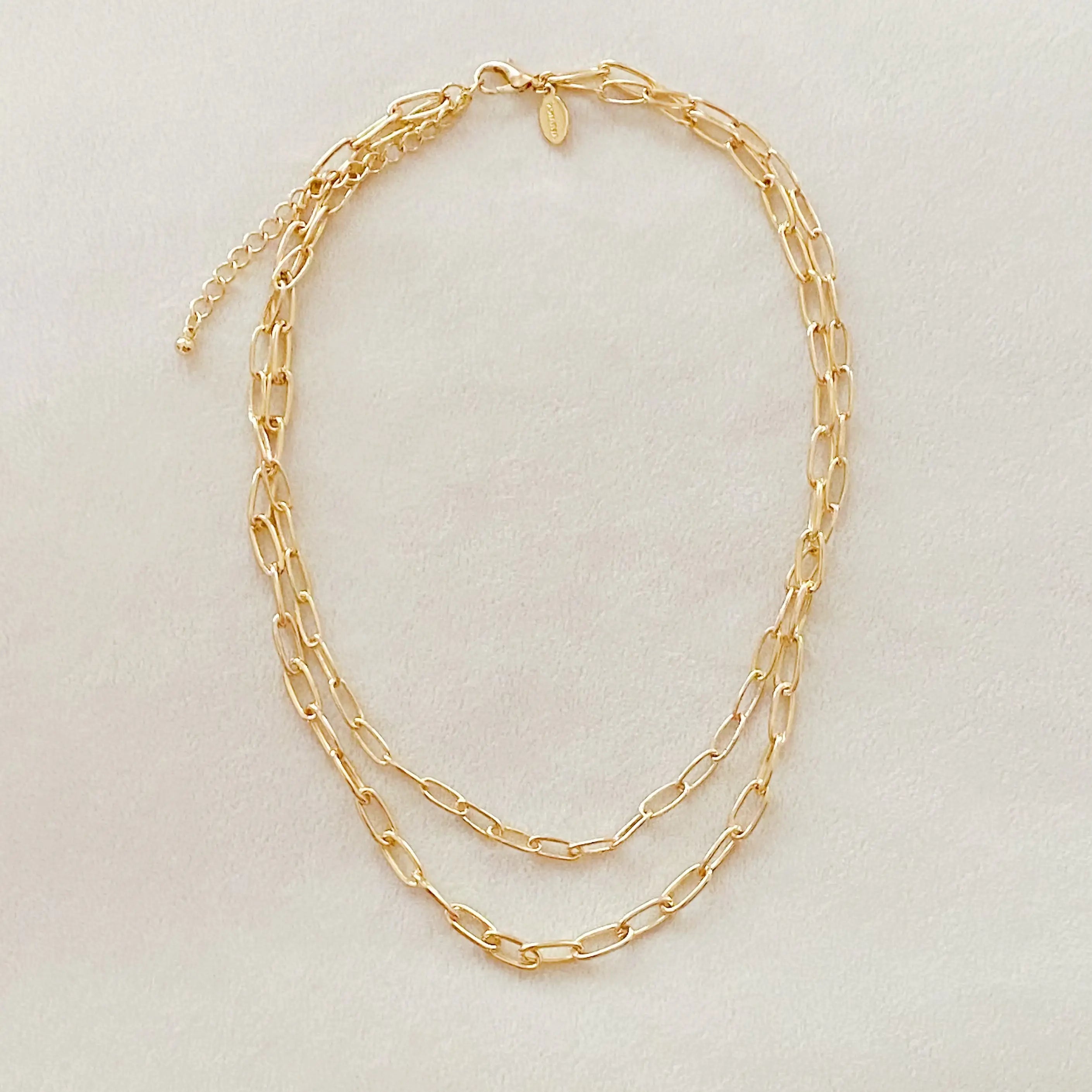 Double The Gold Chain Link Necklace