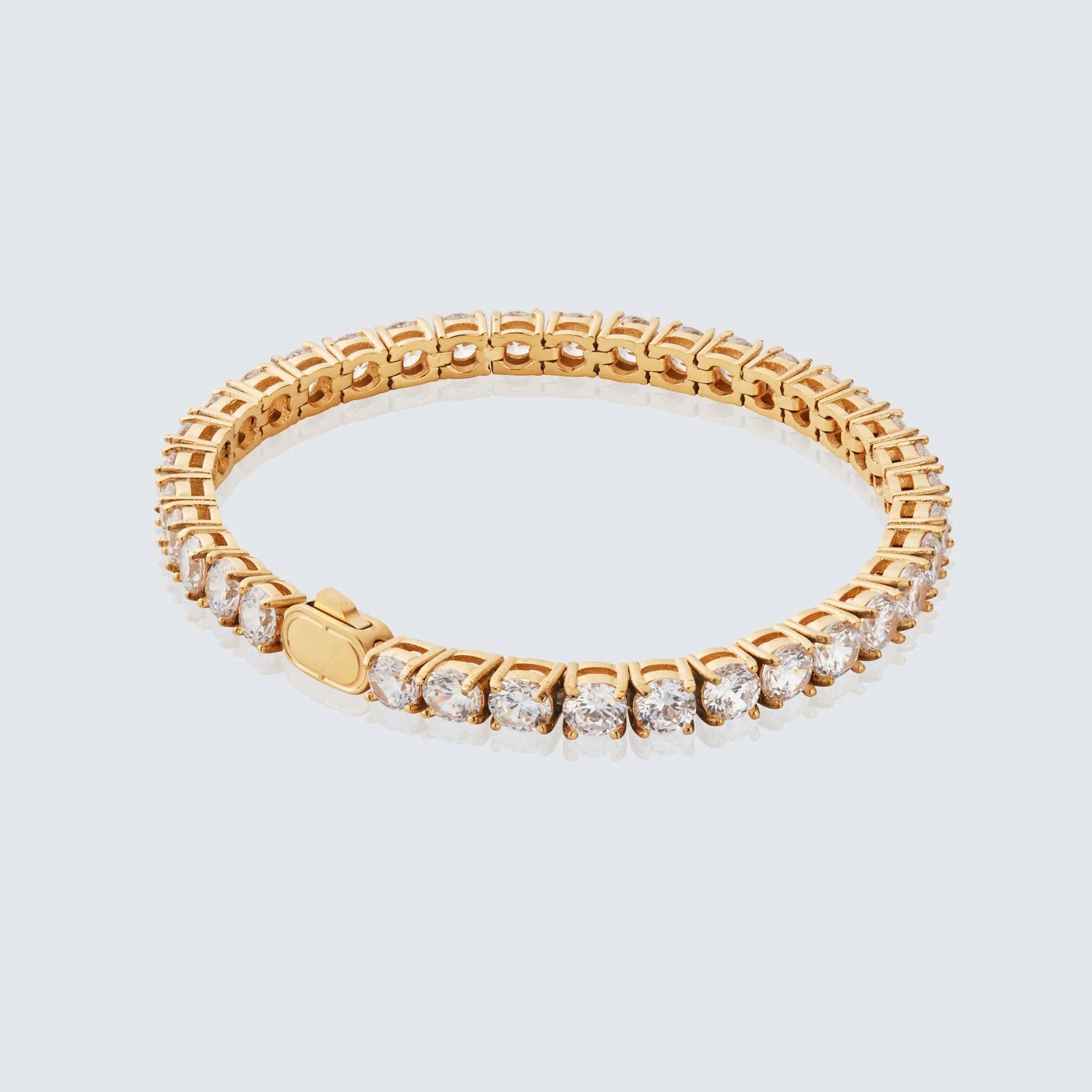 Buy gold Full Diamond Female Fashion Hip Hop Diamond Silver Bracelet In Europe And America