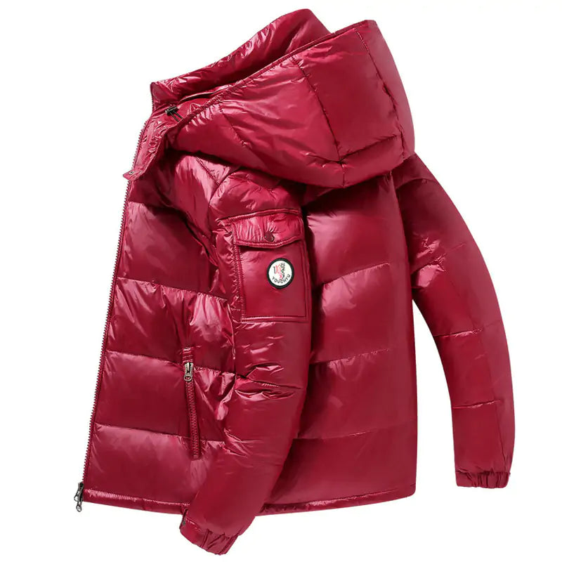 Buy red Glossy Duck Down Winter Jacket