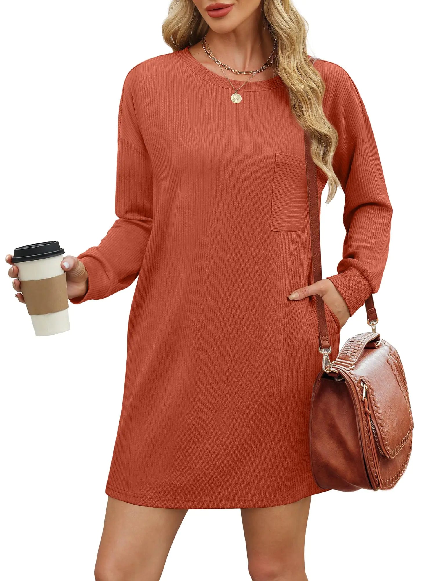 Women’s Long Sleeve Casual Mini Dress