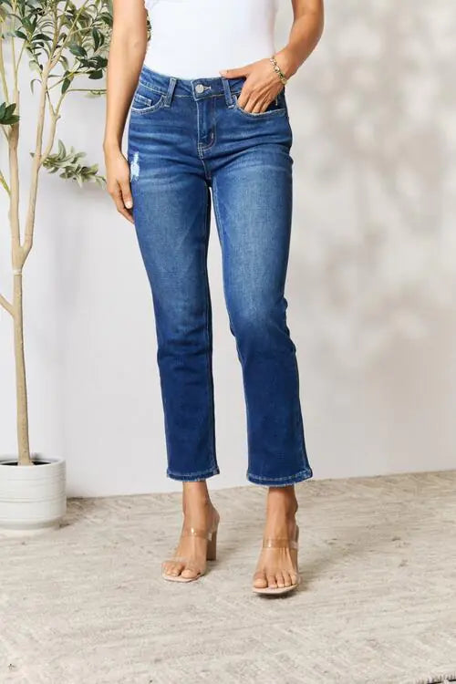 Buy medium Distressed Cropped Jeans