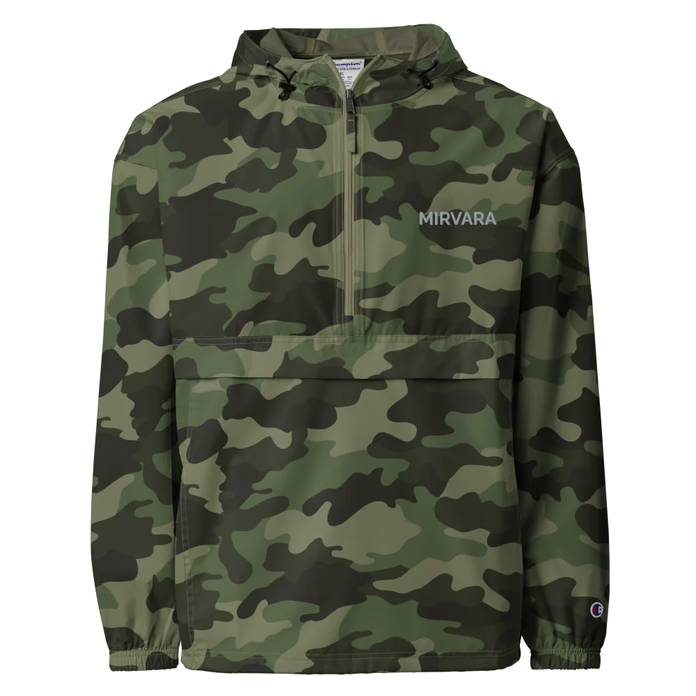 Buy olive-green-camo Embroidered Champion Packable Jacket