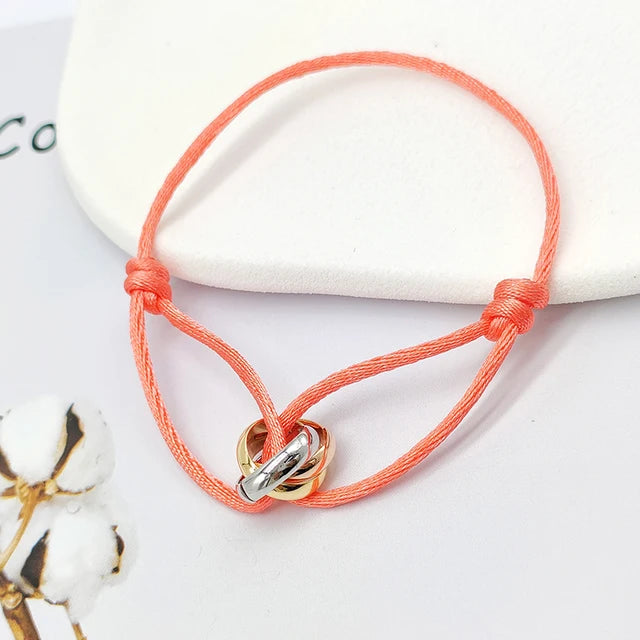 Buy orange-red Unisex Rope Bracelets