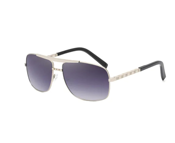 Buy sliver-black Classic Square Sunglasses